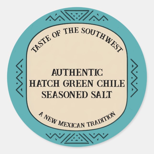 Authentic Hatch Green Chile Spice Custom Classic Round Sticker (Front)