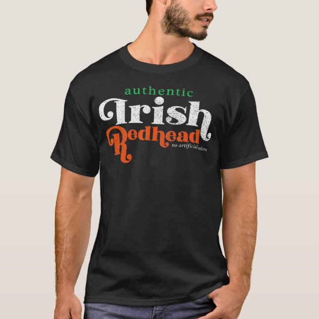 Authentic Irish Redhead Funny Red Head Gift  T-Shirt (Front)