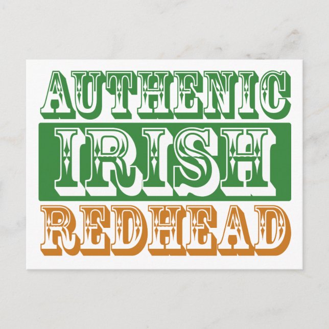 Authentic Irish Redhead Postcard (Front)