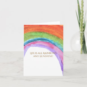 Authentic Kid's Rainbow Watercolor Birthday  Invitation