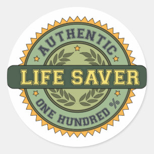 Authentic Life Saver Classic Round Sticker