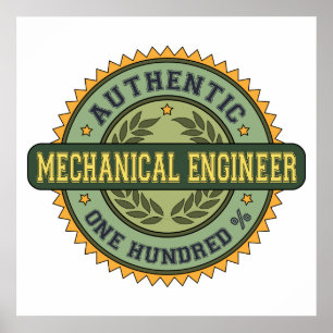 Authentic Mechanical Engineer Poster
