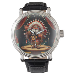 Authentic Native American Santa Claus on Stage Watch