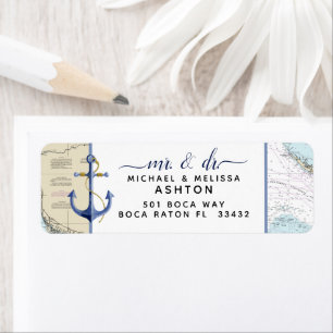 Authentic #Nautical Chart Anchor #Florida #Wedding