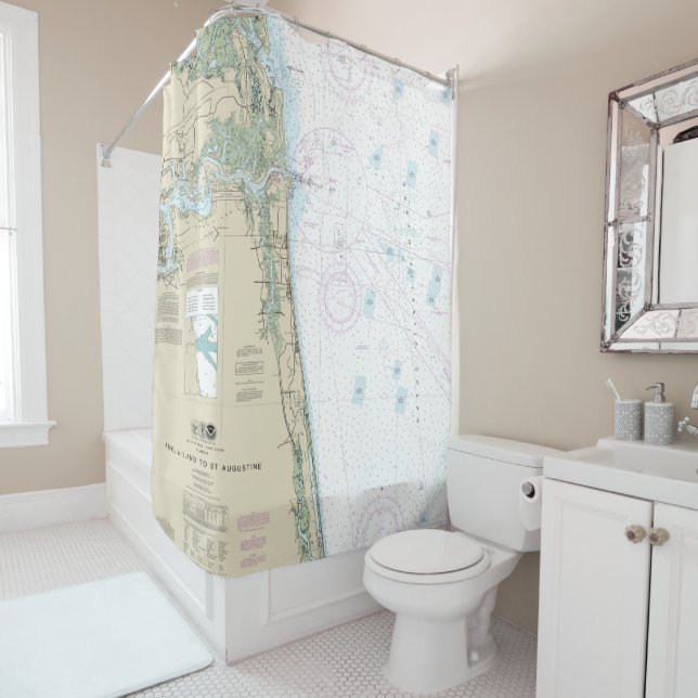 Authentic Nautical Chart Jacksonville Beach FL (In Situ)