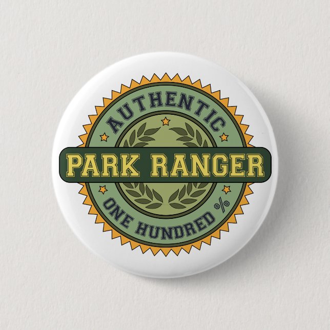 Authentic Park Ranger 2 Inch Round Button (Front)