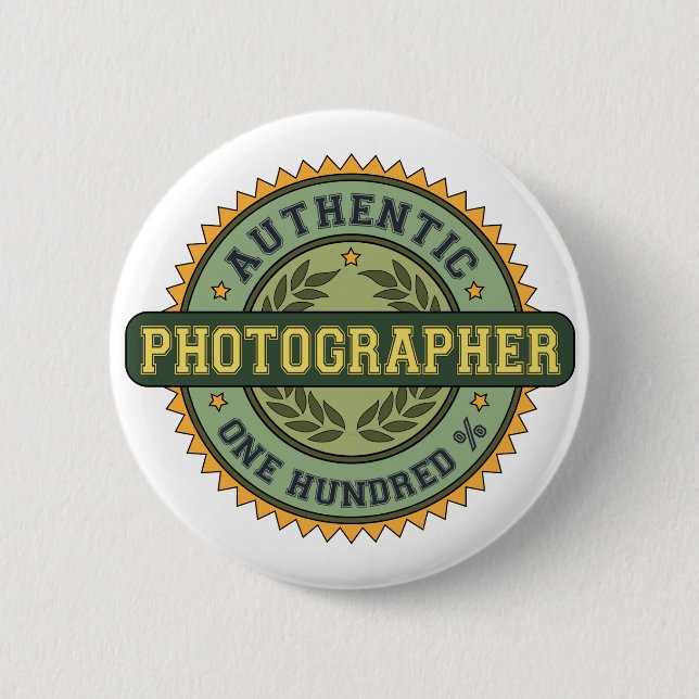 Authentic Photographer 2 Inch Round Button (Front)