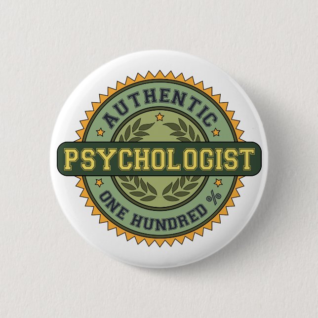 Authentic Psychologist 2 Inch Round Button (Front)