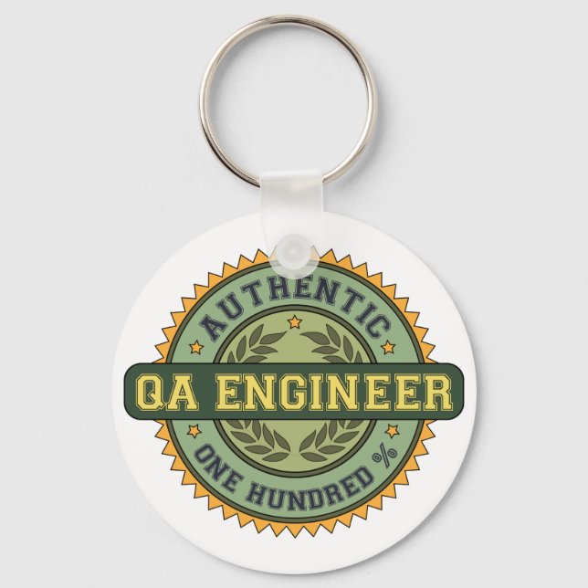 Authentic QA Engineer Keychain (Front)