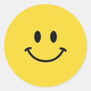 Authentic Smiley Face Classic Round Sticker