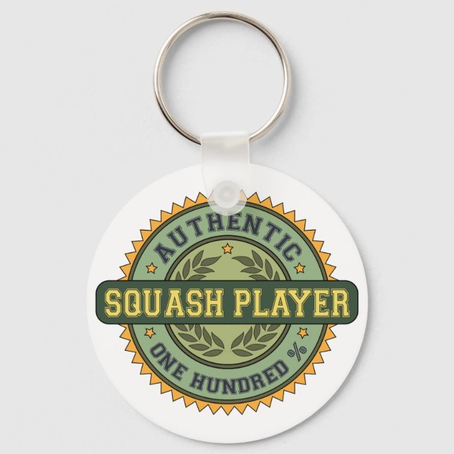 Authentic Squash Player Keychain (Front)
