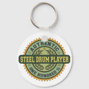 Authentic Steel Drum Player Keychain