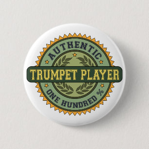 Authentic Trumpet Player 2 Inch Round Button