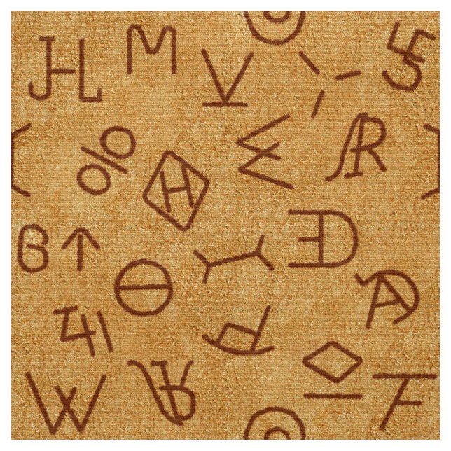 Authentic Wild West Cattle Brands Fabric (Swatch)