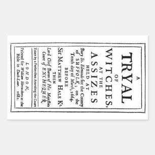 Authentic Witch Trials Poster Sticker