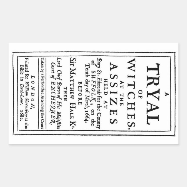 Authentic Witch Trials Poster Sticker (Front)