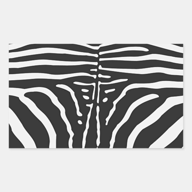 Authentic Zebra Skin Print - black white stripe Sticker (Front)