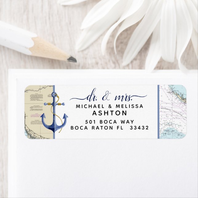 Authentique #Ancre de graphique nautique #Mariage  (En situation)