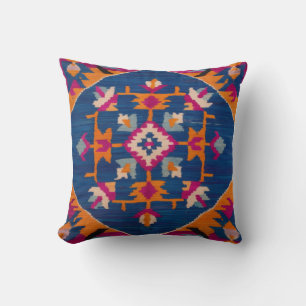 Authentique Blue Kilim Turc Rug Coussins