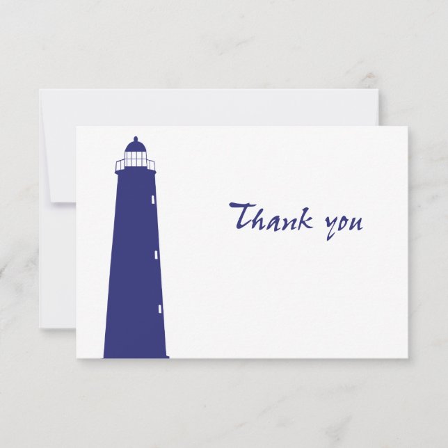 Authentique Carte de remerciements phare (Devant)