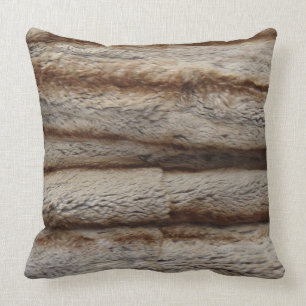 AUTHENTIQUE CHINCHILLA FUR COUSSIN HORIZONTAL