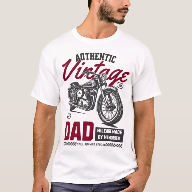 Authentique T-shirt Vintage Papa - Classique (Devant)