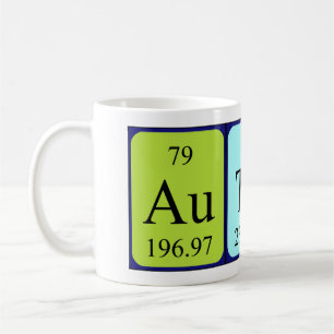 Auther periodic table name mug