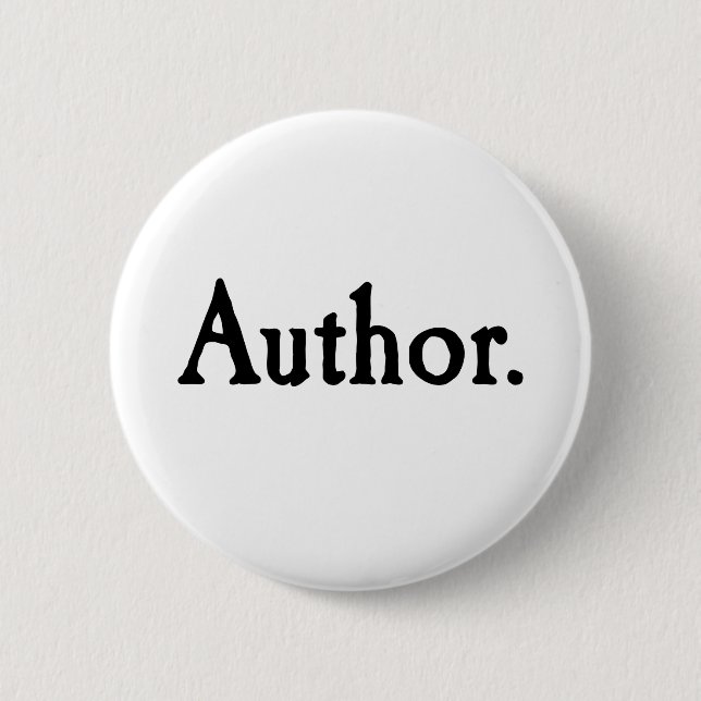 Author. 2 Inch Round Button (Front)