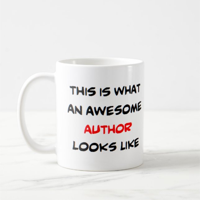 author, awesome coffee mug (Left)