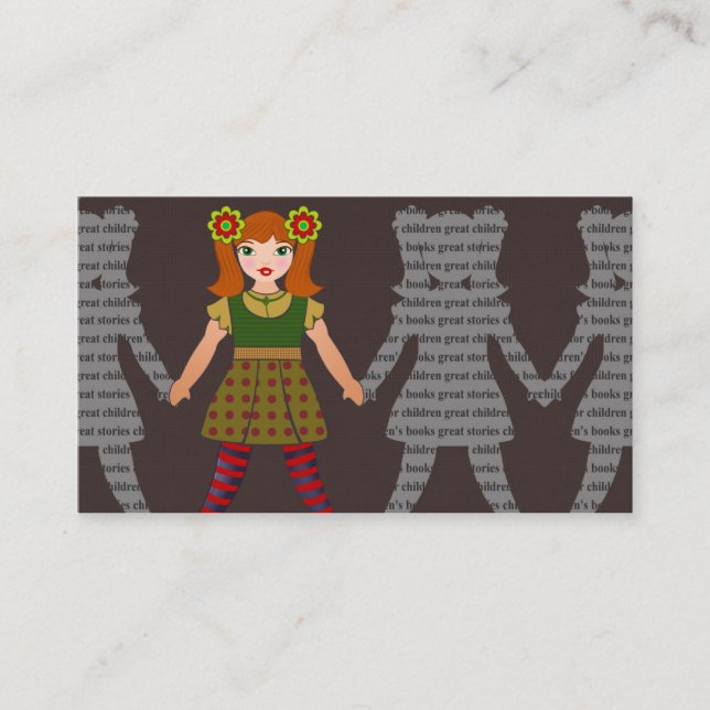 Author / Book Illustrator Unique Business Card (Front)