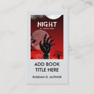 Author Book Launch Minimal Promo Business Card