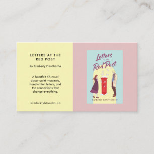 Author Book Promotion Custom YA Novel Pastel Business Card