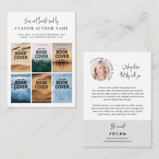 Author Book Series Marketing Custom Photo Collage Business Card