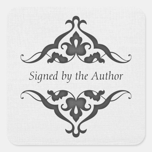 Author bookplate square sticker (Front)