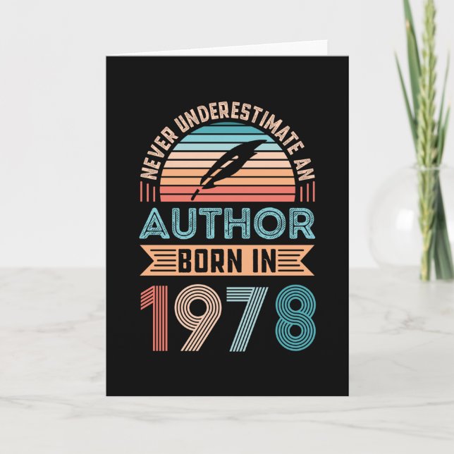 Author born 1978 50th Birthday Book Gift Card (Front)