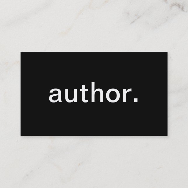 Author Business Card (Front)