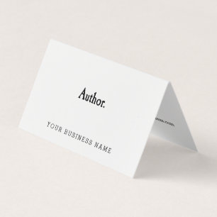 Author. Business Card