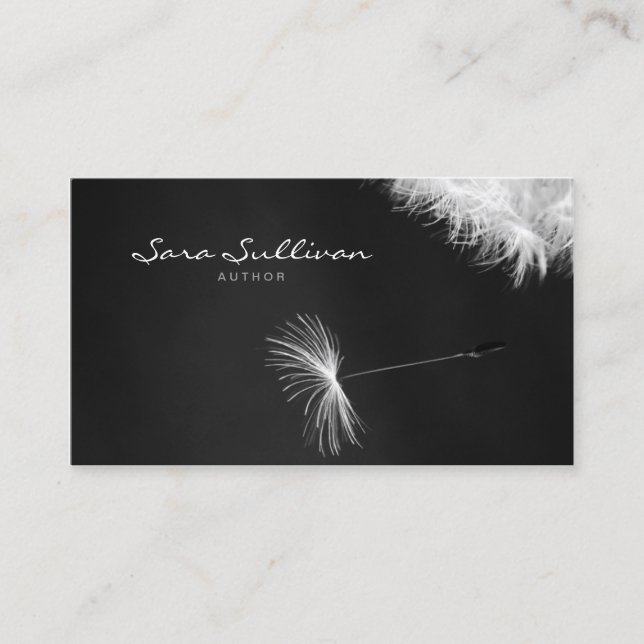 Author Business Card Dandelion Closeup (Front)