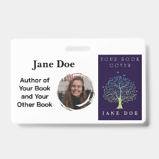Author Convention Book Signing Custom Book Cover Badge