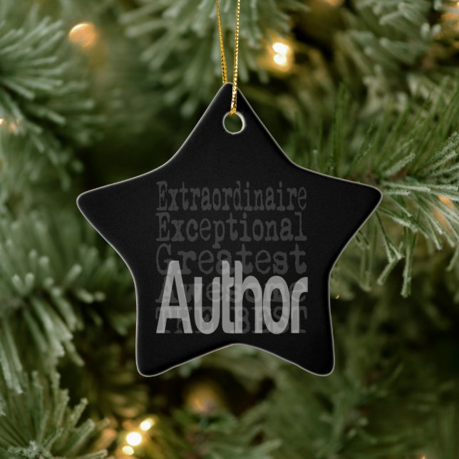 Author Extraordinaire Ceramic Ornament (Tree)