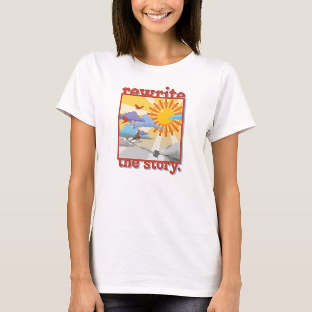 "Author" Flowy Crop T-Shirt (Front)