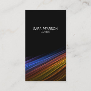 Author Literary Arts Abstract Colourful Light Business Card