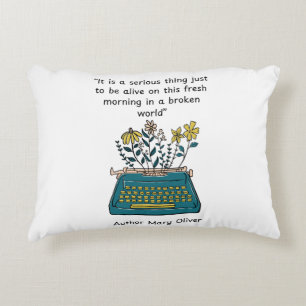 Author Mary Oliver Collector by Sommer Hamilton  Accent Pillow
