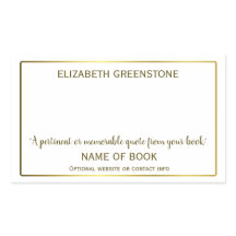 Author Signature Bookplate