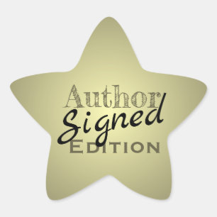 Author Signed Edition Star Gold and Black Sticker