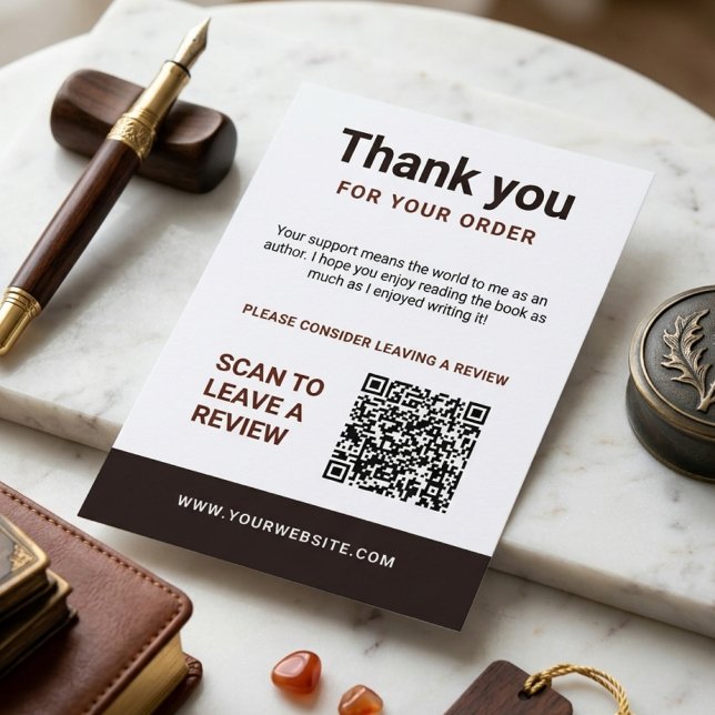 Author Thank You Insert Card Book Review Request (Creator Uploaded)