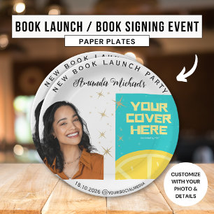 Author Writer Book Launch Party Paper Plate