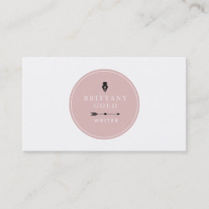 Author, Writer Business Card - Chic Gold and Black