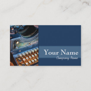 Author, Writer, or Editor Antique Typewritter Business Card