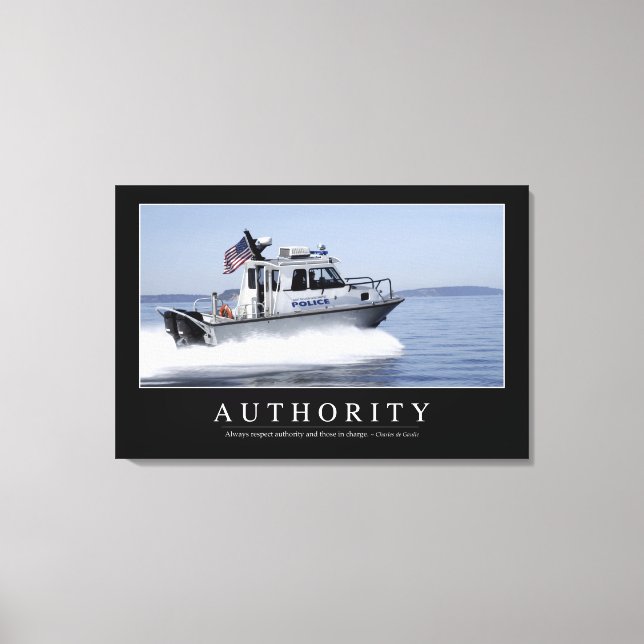 Authority: Inspirational Quote Canvas Print (Front)